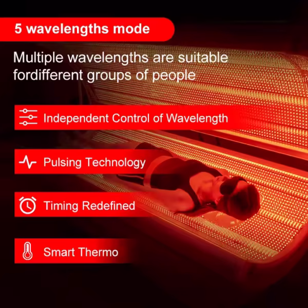 Full Body Red Infrared LED Light Chamber Bed